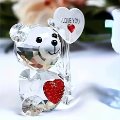 Enchanting Crystal Bear Sculpture