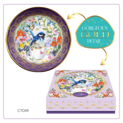 Ceramic Trinket Dish Teatime Wrens