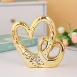 Gold Double Heart