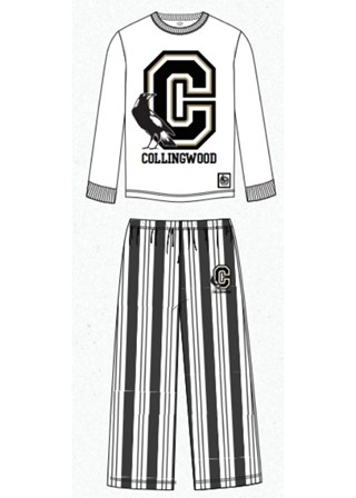 Youth AFL Pyjama Set – Collingwood