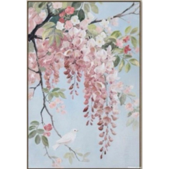 Wisteria Flowers Painted Canvas B
