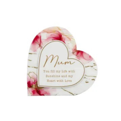 Floral Harmony Heart Plaque - Mum