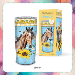 Double walled Stainless steel travel mug. Country Collection