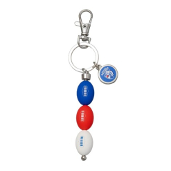 3 Ball Charm Key Ring Western Bulldogs