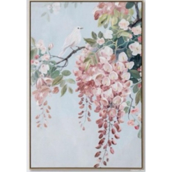 Wisteria Flowers Painted Canvas A