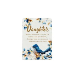Blooming Bird Plaque 18x13cm - Daughter