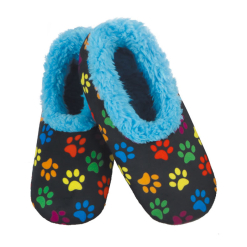 Multi Paw Soft Slippers Socks - Non-Slip Grip
