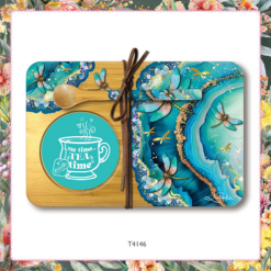 Bamboo Tea Tray Dragonflies
