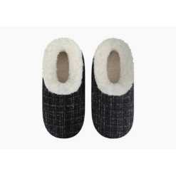 Slumbies Womens Winter Slippers Medium - SPARKLE BLACK