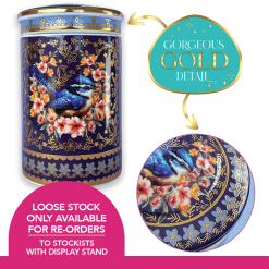 Ceramic Tea Canister Blue Wrens