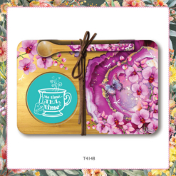 Bamboo Tea Tray Orchids