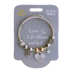 Love you to moon bangle
