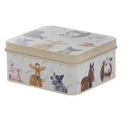 Farmyard Faces Biscuit Tin