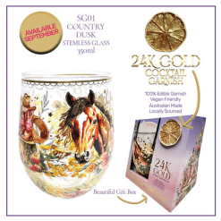 Stemless Wine Glass Country Dusk