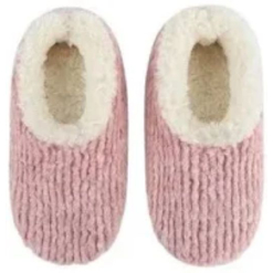 Slumbies Women's Winter Slippers Large - TEDDY BEAR Pink