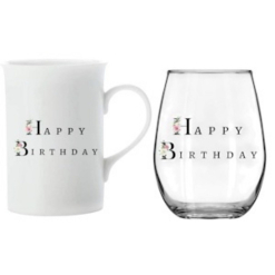 Mug And Wine Set Birthday Female