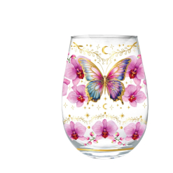 Orchid Wine Glass