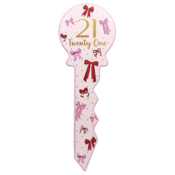 Small 21 Ribbons Birthday Key