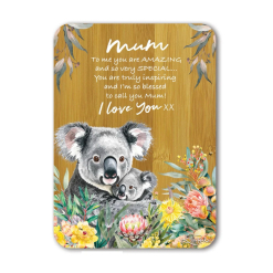 Koala Cuddles Mum Plaque
