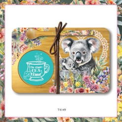Bamboo Tea Tray Koala Cuddles