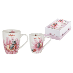 Mini Me Lady Bug/Little Bug 2 Piece Mug Gift Set
