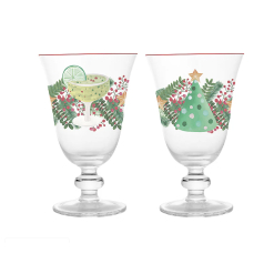 MW Tis The Season Wine Glass 320ML Set of 2 Assorted Gift Boxed