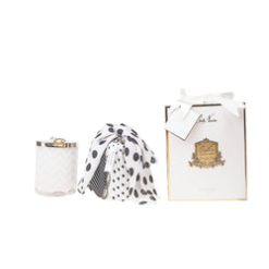 Jasmin Flower Herringbone Candle With Scarf