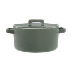 Epicurious Round Casserole 1.3L Sage Gift Boxed