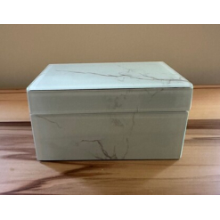 Glass Jewellery Box White