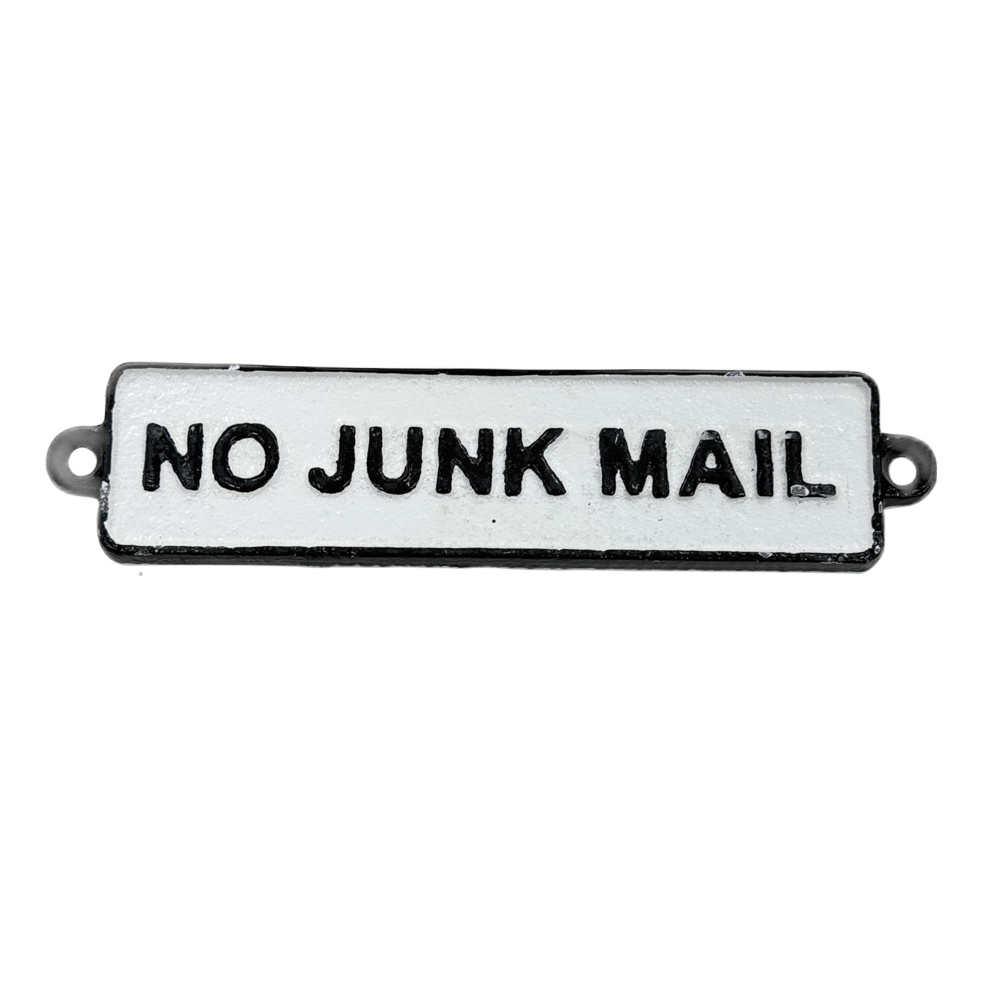 No Junk Mail Cast Iron Sign