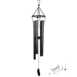 84cm Metal Black Harmonious Windchime