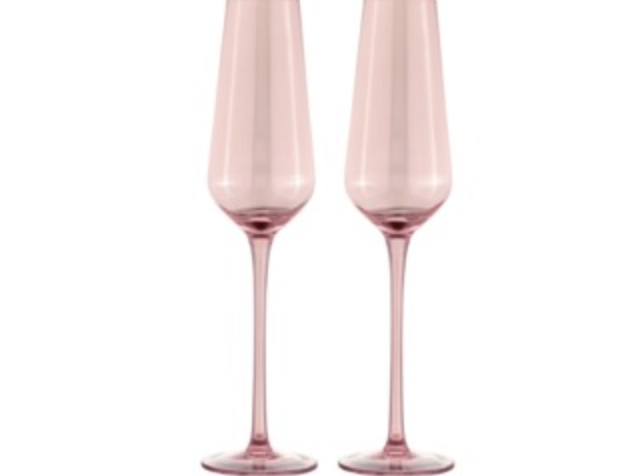Glamour Flute 230ML Set of 2 Pink Gift Boxed