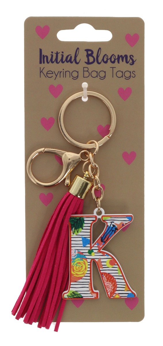 K keyring bag tag