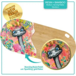 Resin Bamboo Grazing Board - Emu-sing