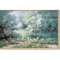Trees Landscape Bushed Canvas