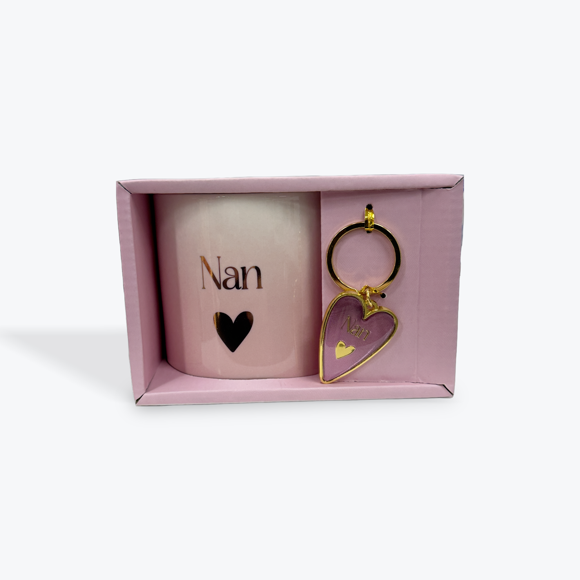 Nan Heart Mug & Keyring Set