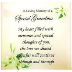 In Loving Memory of a Special Grandma