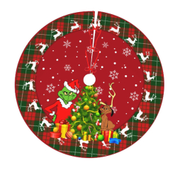 90cm Christmas Tree Skirt Grinchmas