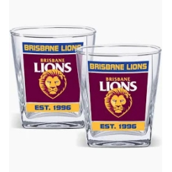 Brisbane Lions 2 Pack Spirit Glasses