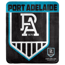 Port Adelaide Polar Fleece Rug