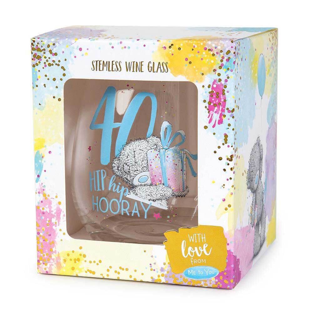 Stemless Wine Glass 40th Me to You
