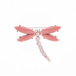 Pink Dragon Fly Brooch Swaroski