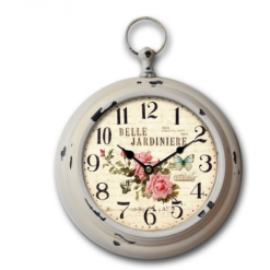 Metal French Country Vintage Wall Hanging Clock