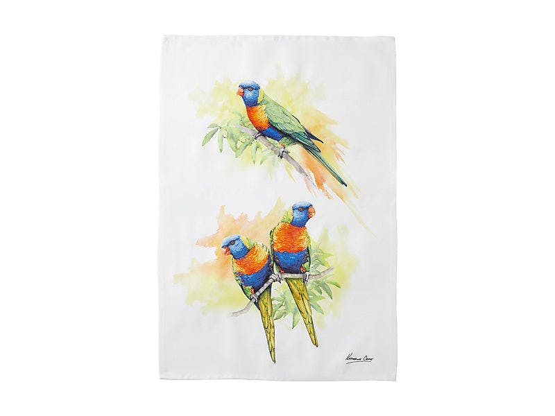 Katherine Castle Bird Life Tea Towel Lorikeet