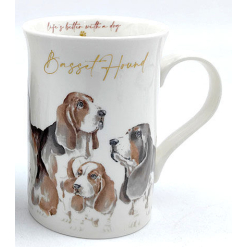 Muddy Paws Basset Mug