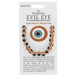 The Protective Evil Eye Orange Resin Bracelet