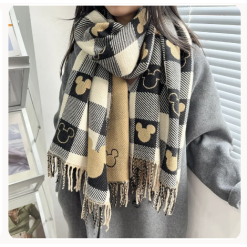 Mickey Mouse Scarf Cashmere