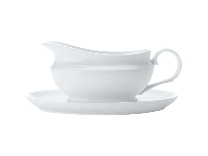 White Basics Gravy Boat & Saucer 500ML Gift Boxed