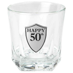50th Whiskey Glass 210ml