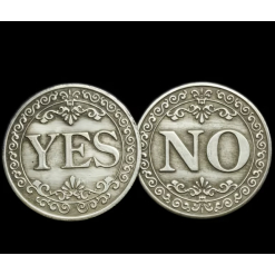 YES/NO Letter Coin - Silvery-Grey Copper